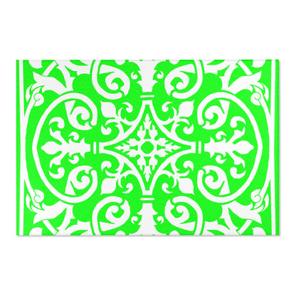 Scrollwork Indoor/Outdoor Rug Bright Green