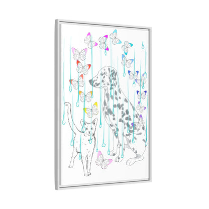 Butterfly Chroma Rain and Shine Matte Canvas, Framed (White)