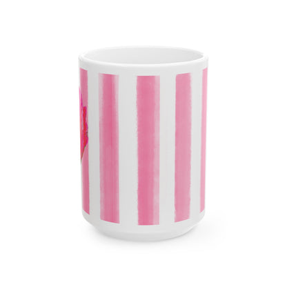 Dancing Tulips Mug Pink Red