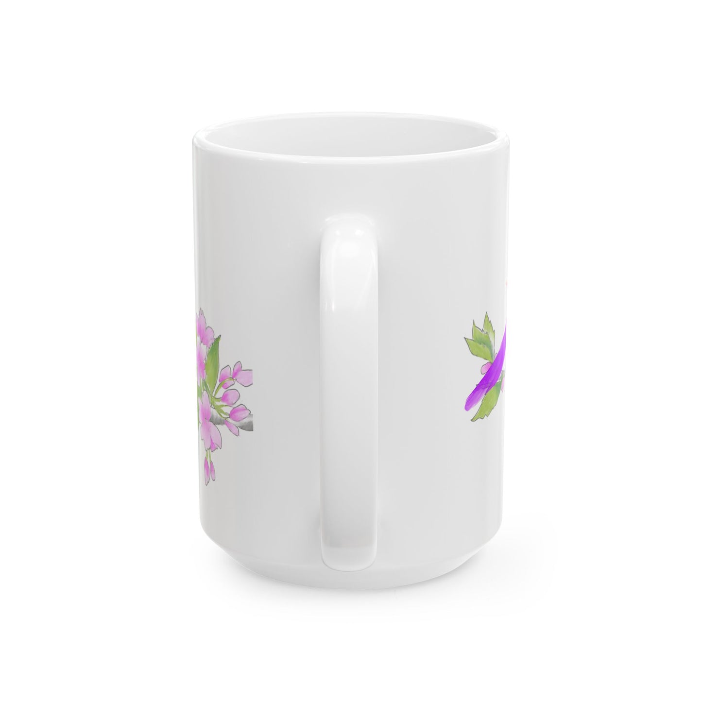 Jolly Birds Ceramic Mug, (11oz, 15oz), Raspberry