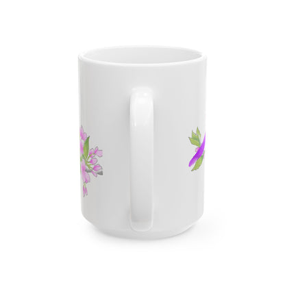 Jolly Birds Ceramic Mug, (11oz, 15oz), Raspberry