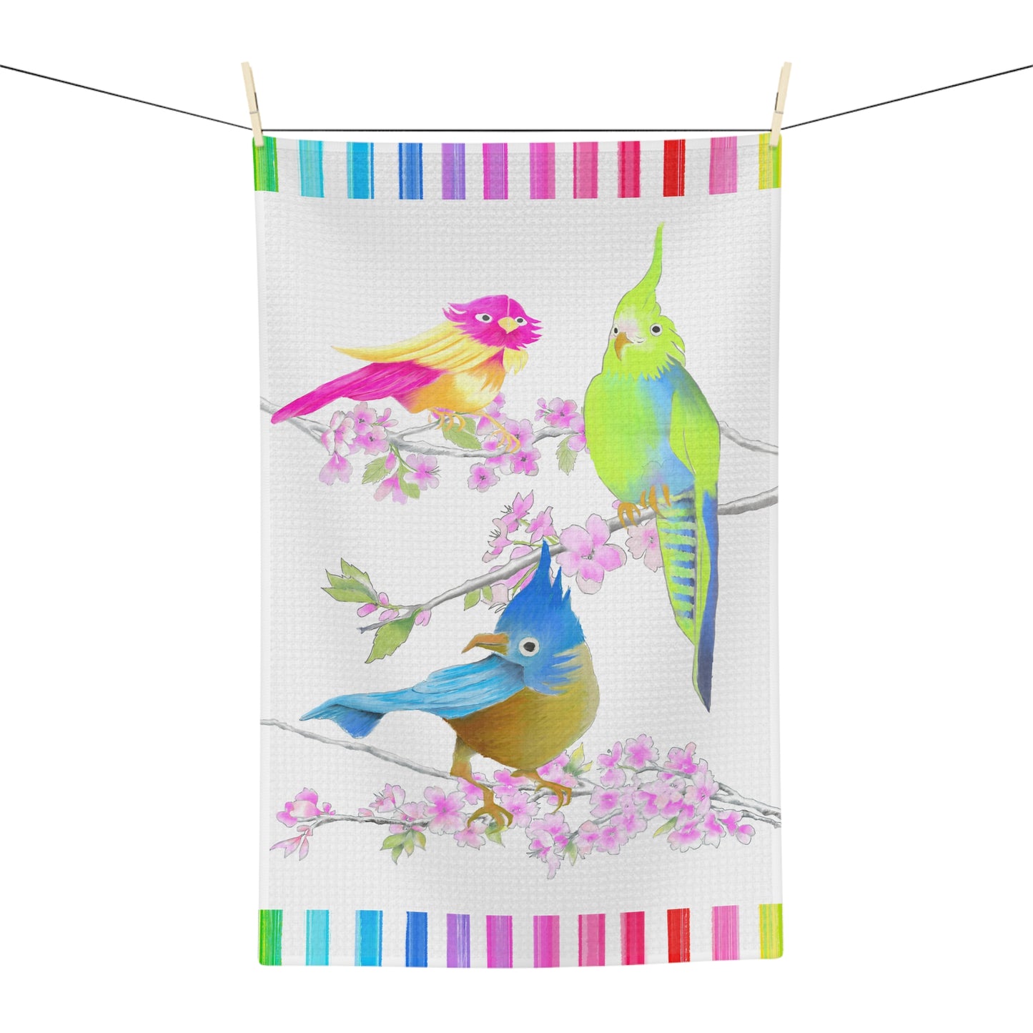 Jolly Birds Microfiber Tea Towel
