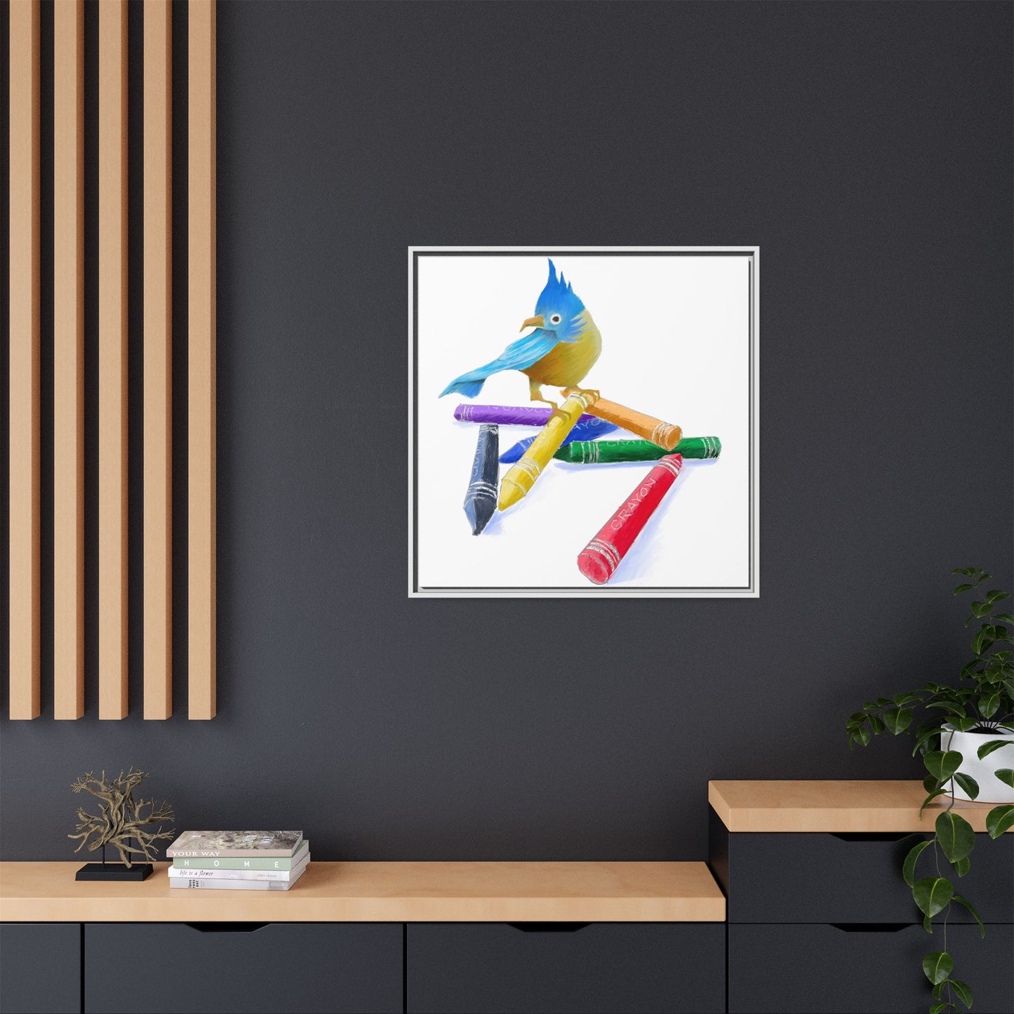 Jolly Birds Matte Canvas Framed