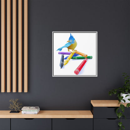 Jolly Birds Matte Canvas Framed