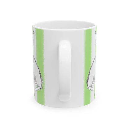 Dogi Fun Mug with Light Green Stripes