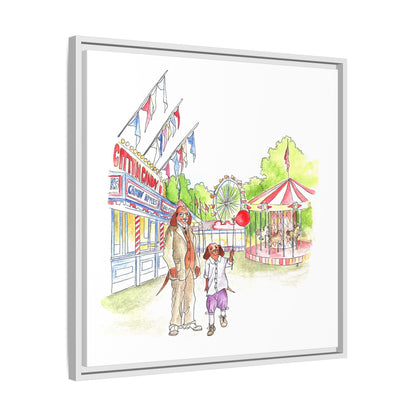 Dogi Fun Matte Canvas Framed