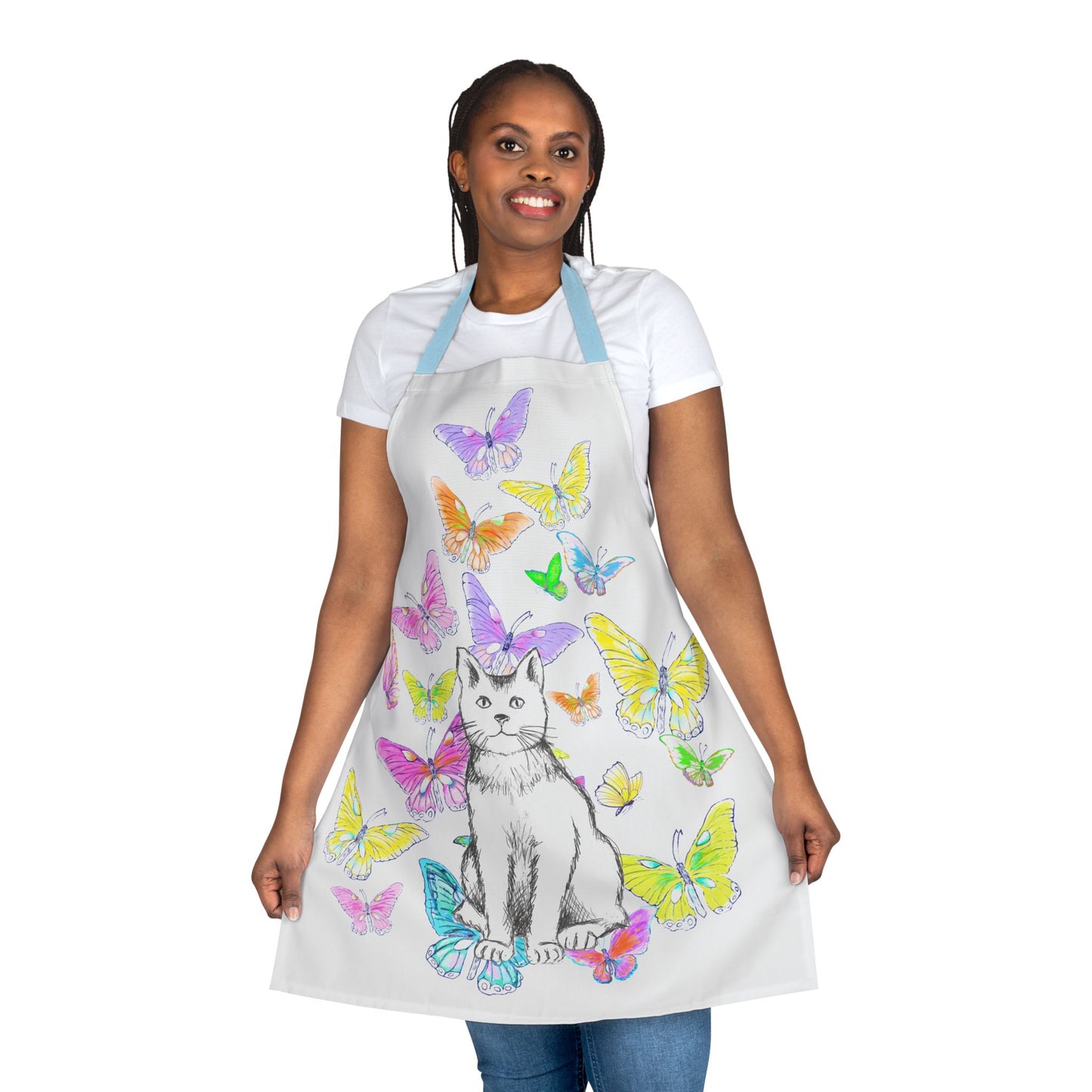 Kitty Flutter Apron, 4-Color Straps