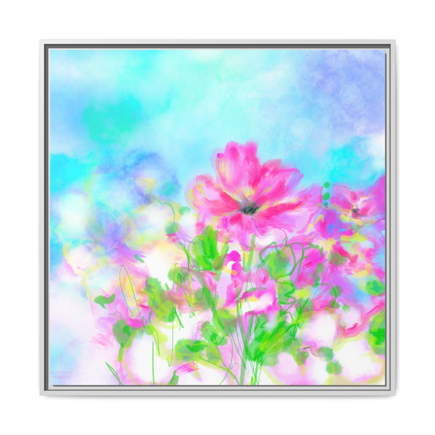 Flower Fun Framed Matte Canvas
