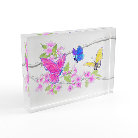Blossom Whirl Acrylic Art Block