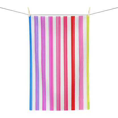 Watercolor Stripes Tea Towel