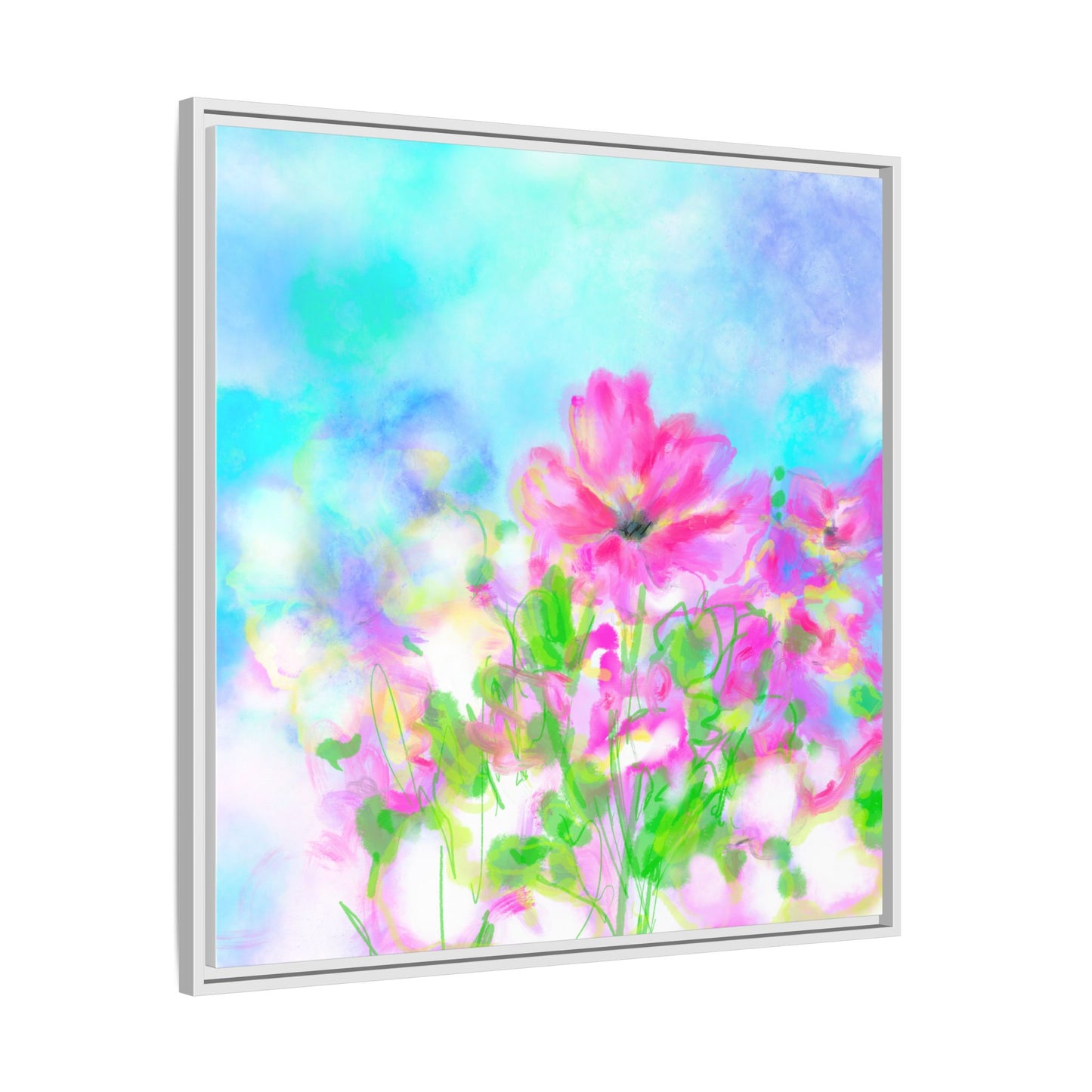 Flower Fun Framed Matte Canvas