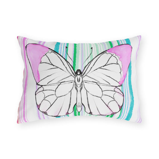 Pillows Outdoor Watercolor Butterfly Whimsy