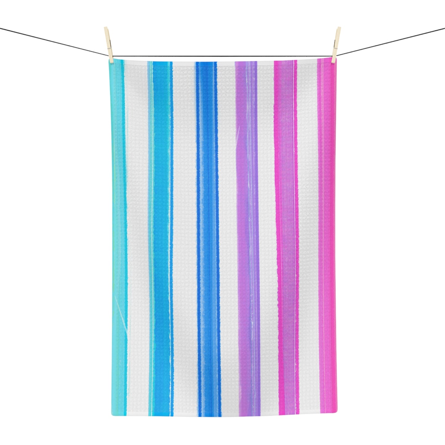Watercolor Stripes Tea Towel
