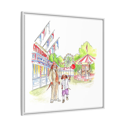 Dogi Fun Matte Canvas Framed