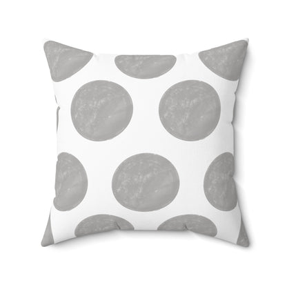 Polka Dot Palette Polyester Square Pillow gray