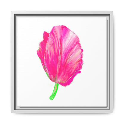 Dancing Tulips Matte Canvas, Framed (Multi-color) Raspberry Red