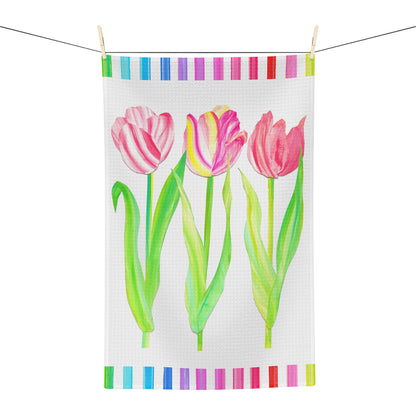 Vibrant Tulip Microfiber Tea Towel