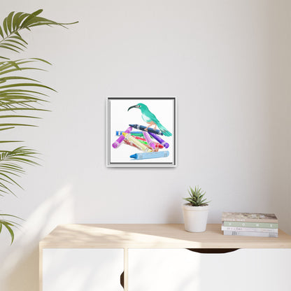 Jolly Birds Matte Canvas Framed