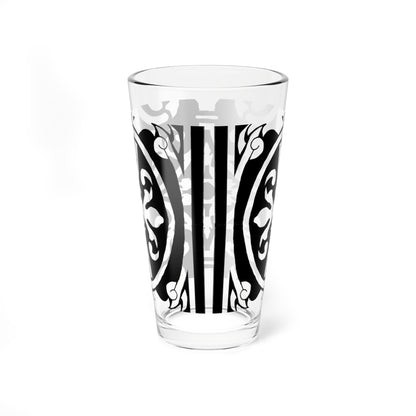 Mixing Glass, 16oz Scrollwork Art