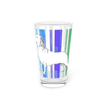 Dogi Fun Pint Glass, 16oz Dachshund