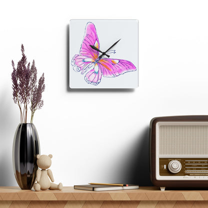 Swing Wall Clock Bright Pink