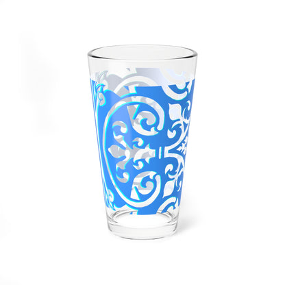 Mixing Glass, 16oz Scrollwork Art
