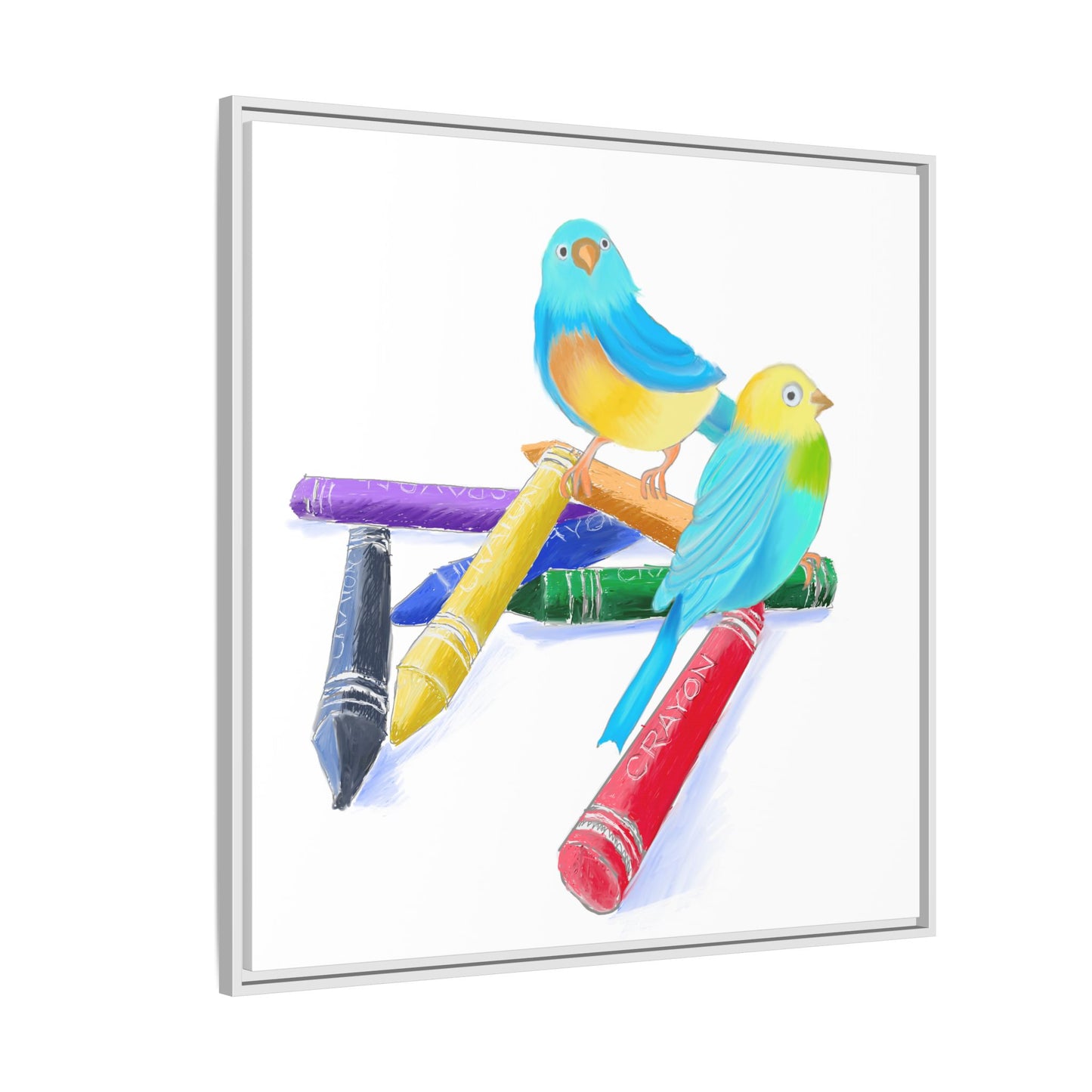 Jolly Birds Matte Canvas Framed