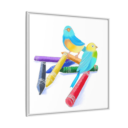 Jolly Birds Matte Canvas Framed