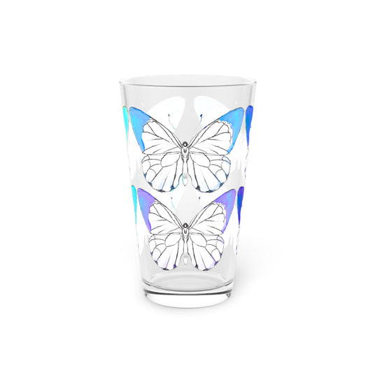 Chroma Pint Glass, 16oz Aqua Blue Periwnkle