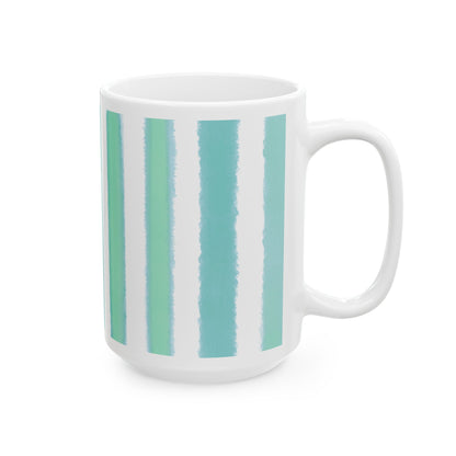 Dancing Tulips Mug Blue-Green Orange