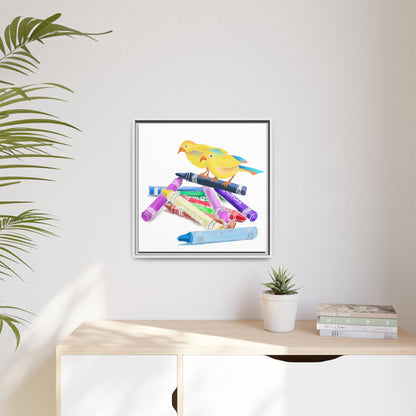 Jolly Birds Matte Canvas Framed