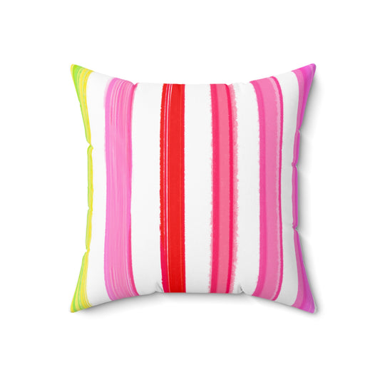 Square Pillow Watercolor Stripes