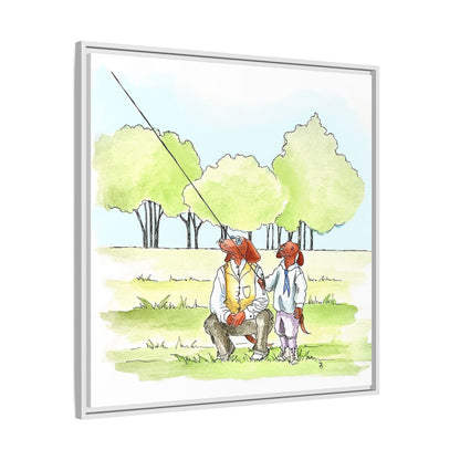 Dogi Fun Matte Canvas Framed