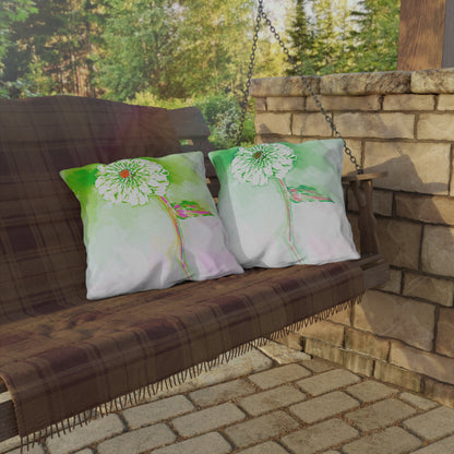 Outdoor Pillows Abstract Zinnia Color Story