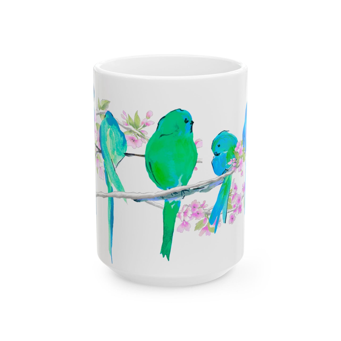 Blossoms & Birds Ceramic Mugs