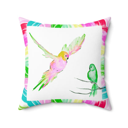 Mega Dot Polyester Square Pillow Do not be wise in your own eyes birds