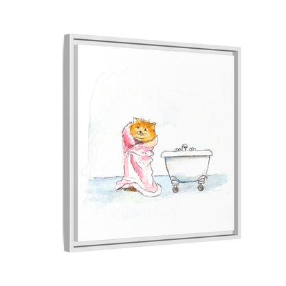 Kitty Fun Matte Canvas Framed