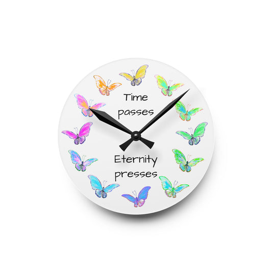Blossom Glide Acrylic Wall Clock Time passes Eternity presses