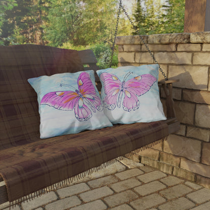 Outdoor Pillows Butterfly Pink