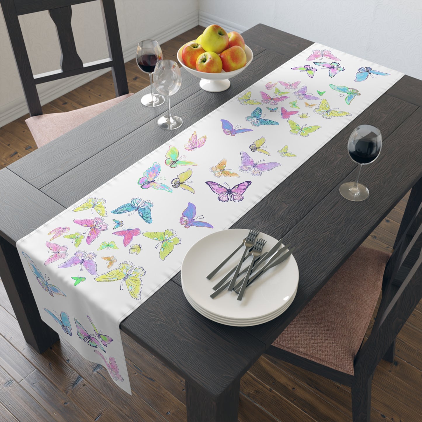 Table Runner Butterfly Playdate (Cotton or Poly)