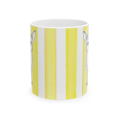 Dogi Fun Mug with Yellow Stripes