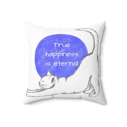 Colorful Cats & Dog  Polyester Square Pillow True happiness,,,