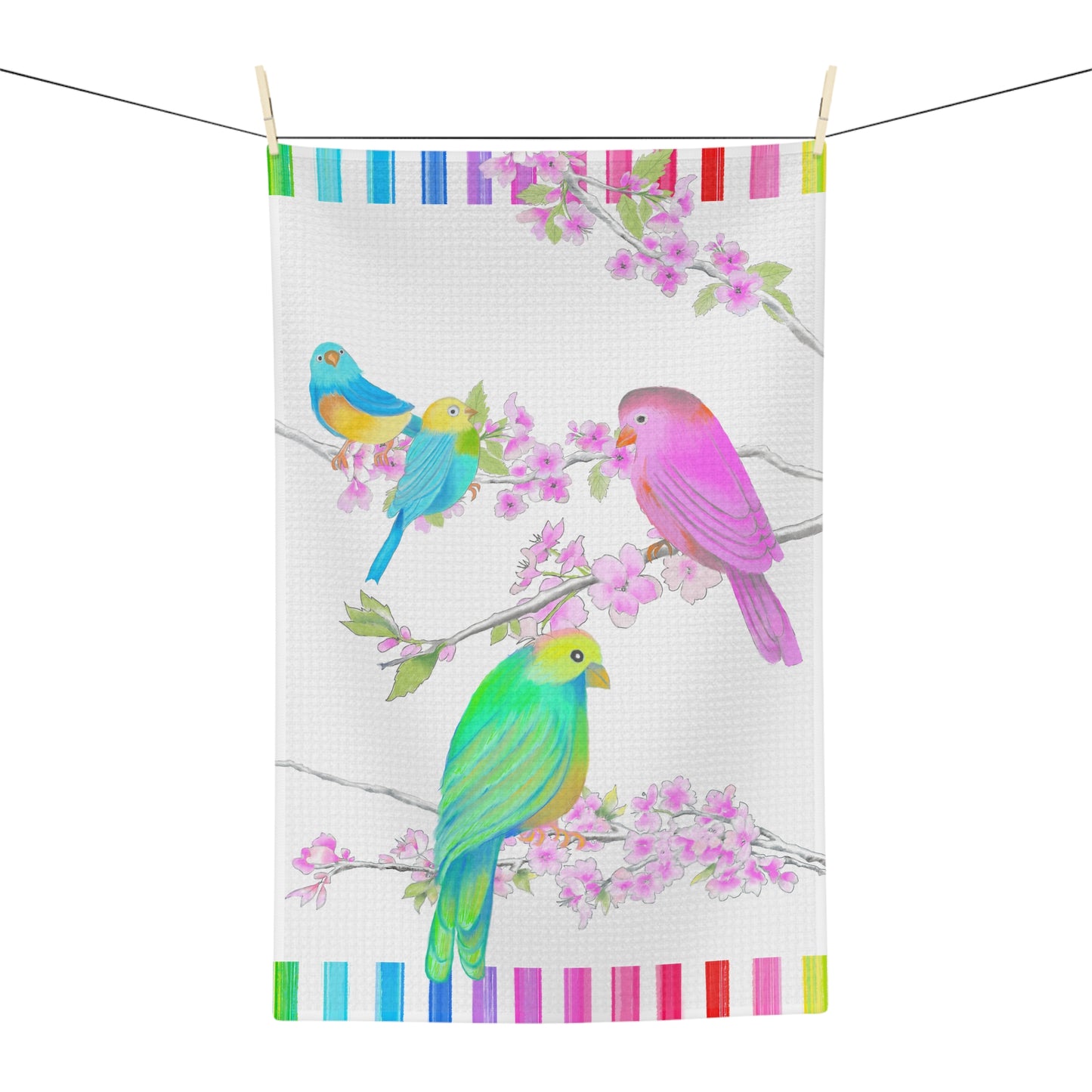 Jolly Birds Microfiber Tea Towel