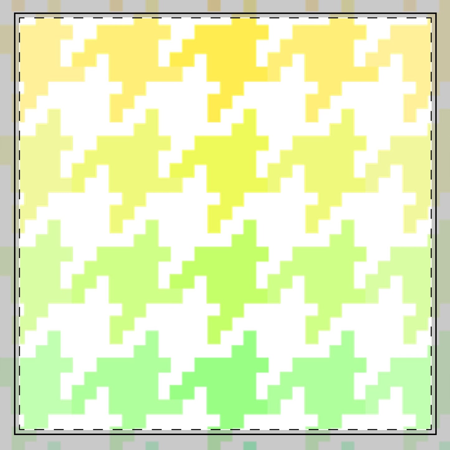 Houndstooth Fun Poly Twill Napkin yellow/green, Bright White Background
