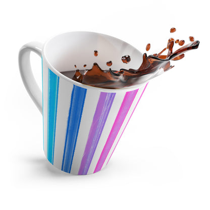 Watercolor Stripes Latte Mug