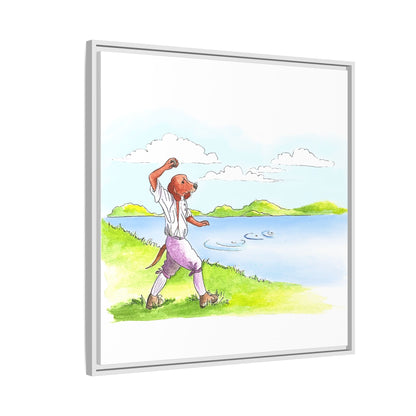 Dogi Fun Matte Canvas Framed