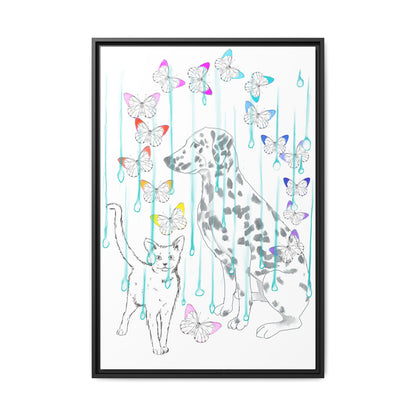 Butterfly Chroma Rain and Shine Matte Canvas, Framed (White)