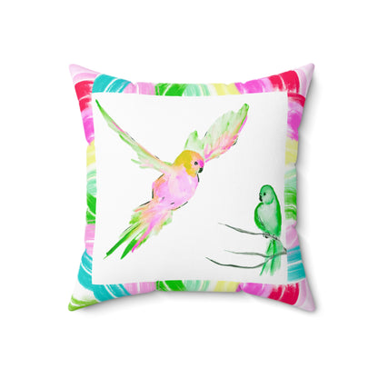 Mega Dot Polyester Square Pillow My eyes are ever toward the Lord Birds
