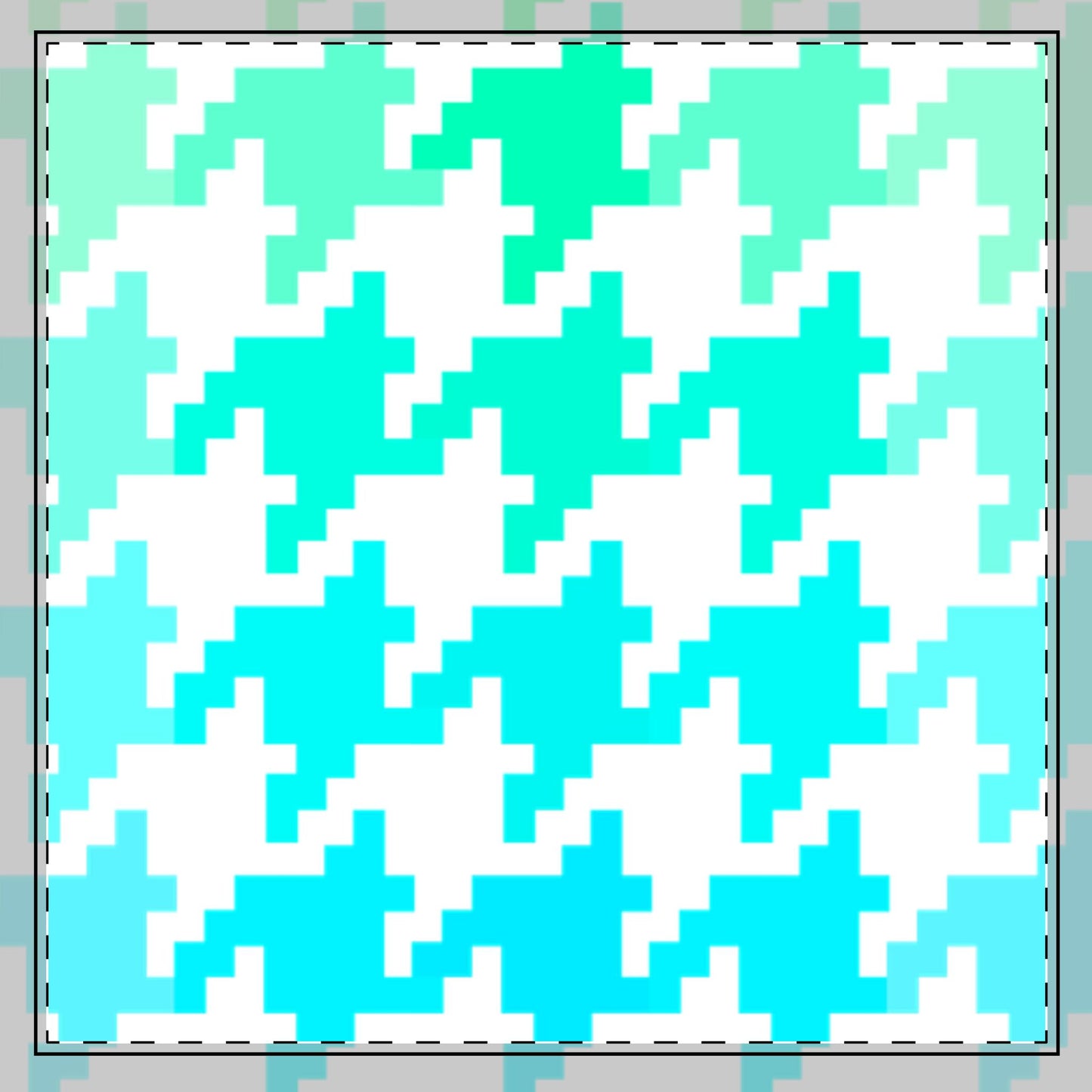 Houndstooth Fun Poly Twill Napkin aqua/blue, Bright White Background