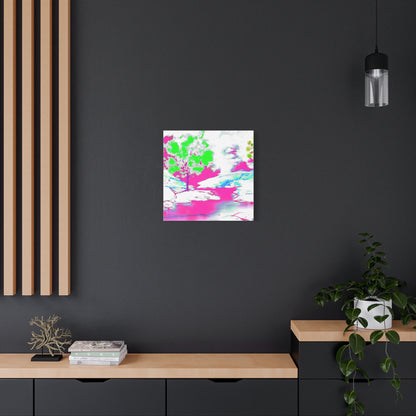 Joyful Landscape Matte Canvas, Stretched, 1.25" Raspberry, Green